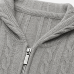 Talieri Hooded Cable Knit Grey