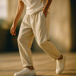 Elio Cotton Drawcord Pant