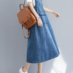 Original Solid Denim Strapless Dress