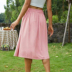 Casual Skirt Shaped Waist Button Princess Dress Skirt