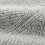 PURE EXTRA-FINE MERINO WOOL RIBBED ZIP HOODIE
