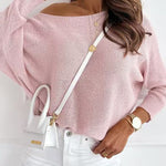 Margovil Boat Neck Bow Back Cut Out Pullover Sweater