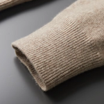 PURE EXTRA-FINE MERINO WOOL ZIP POLO CARDIGAN