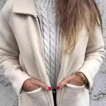 Solid Color Lapel Zipper Pocket Casual Jacket