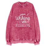 Wishing I Was Fishing Vintage Sweatshirt