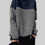 Casual Loose High-Neck Sweater Tops