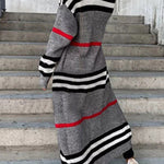 Casual Street Striped Patchwork V Neck Outerwear