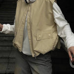 Fashionable Loose Sleeveless Pocket Casual Vest
