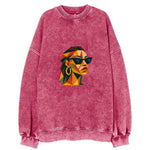 Woman With Sunglasses Vintage Sweatshirt