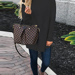 Mockneck Drop Shoulder Oversized Ribbed Knit Sweater