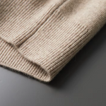 PURE EXTRA-FINE MERINO WOOL ZIP POLO CARDIGAN