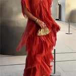 Zunera™ | Elegant V-Neck Long Dress