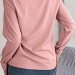 Elegant Layered V-neck Long-sleeved Casual Shirt