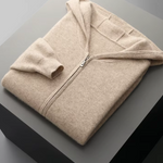 PURE EXTRA-FINE MERINO WOOL ZIPPER HOODIE