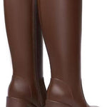 Margovil Square Toe Chunky Block Side Zipper High Boots