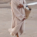 Margovil Open Front Pockets Ribbed Knit Long Slweater Cargigan