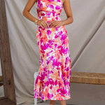 Margovil One Shoulder High Waist Mermaid Floral Cami Dress