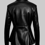 Long Sleeves Buttoned Solid Color Notched Collar Jackets Outerwear