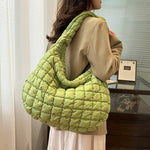 Margovil Lightweight Quilted Grid Puffer Tote Bag