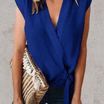Margovil Wrap V Neck Solid Top