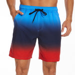 2 In 1 Drawstring Beach Swim Shorts With Pocket