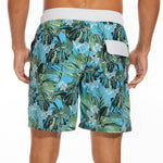 2 In 1 Contrast Tropical Print Swim Shorts
