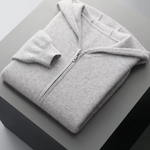 PURE EXTRA-FINE MERINO WOOL ZIPPER HOODIE