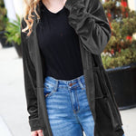 Rust Velvet Button Down Tunic Top