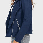 Timeless Suede Cropped Biker Jacket