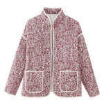 Floral Print Thin Pocket Cardigan Jacket