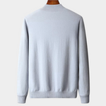 PURE EXTRA-FINE MERINO WOOL ZIP CARDIGAN