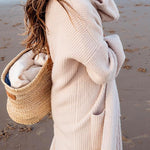 Margovil Open Front Pockets Ribbed Knit Long Slweater Cargigan