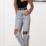Margovil Sweetheart Neck Strapless Bustier Bodysuit