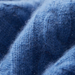PREMIUM CASHMERE CABLE KNIT ZIPPER HOODIE