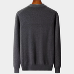 PURE EXTRA-FINE MERINO WOOL RIBBED POLO CARDIGAN