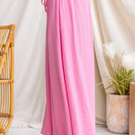 Elastic Waist Pocketed Wide Leg Palazzo Pants