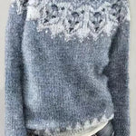 Margovil Round Neck Unique Pattern Casual Sweater(in 6 Patterns)