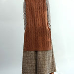 Vintage Loose Wide Leg Checkered Elastic Waist Pants