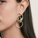 Simple Irregular Personality Zircon Earrings