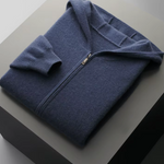 PURE EXTRA-FINE MERINO WOOL ZIPPER HOODIE