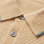PREMIUM CASHMERE TWO-TONE POLO