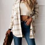 Margovil Button Down Pockets Boyfriend Plaid Shirts