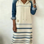 Velstra | Soft Stripe Shift Hoodie Dress