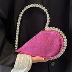 Heart Shape Shiny Split-Joint Bags Bags Accessories Handbags