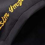 Relax Fit Contrast Embroidery Baseball Jacket