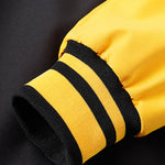 Relax Fit Contrast Embroidery Baseball Jacket