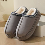 Plush platform warm slippers