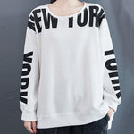 Stylish Letter Print Round-Neck Sweatshirt