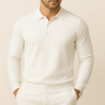 Men’s Soft Knit Long-Sleeve Polo Shirt