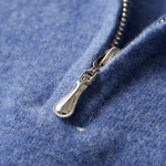 PURE EXTRA-FINE MERINO WOOL HALF ZIP POLO